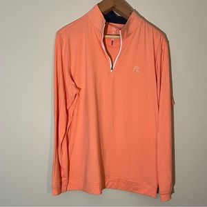 Rhoback the Buoy 1/2 Zip Men’s Performance Golf Pullover Size Large in Salmon